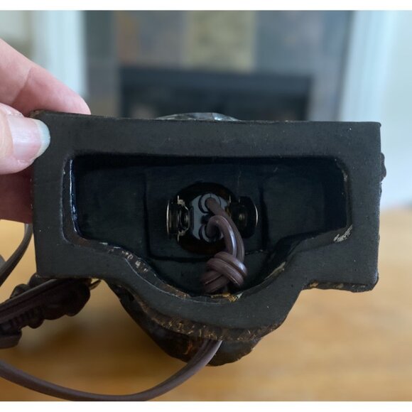 Mosaic Stained Glass Owl Table Night Light Amber Light 6.5” Tall 5’Cord - Picture 5 of 7